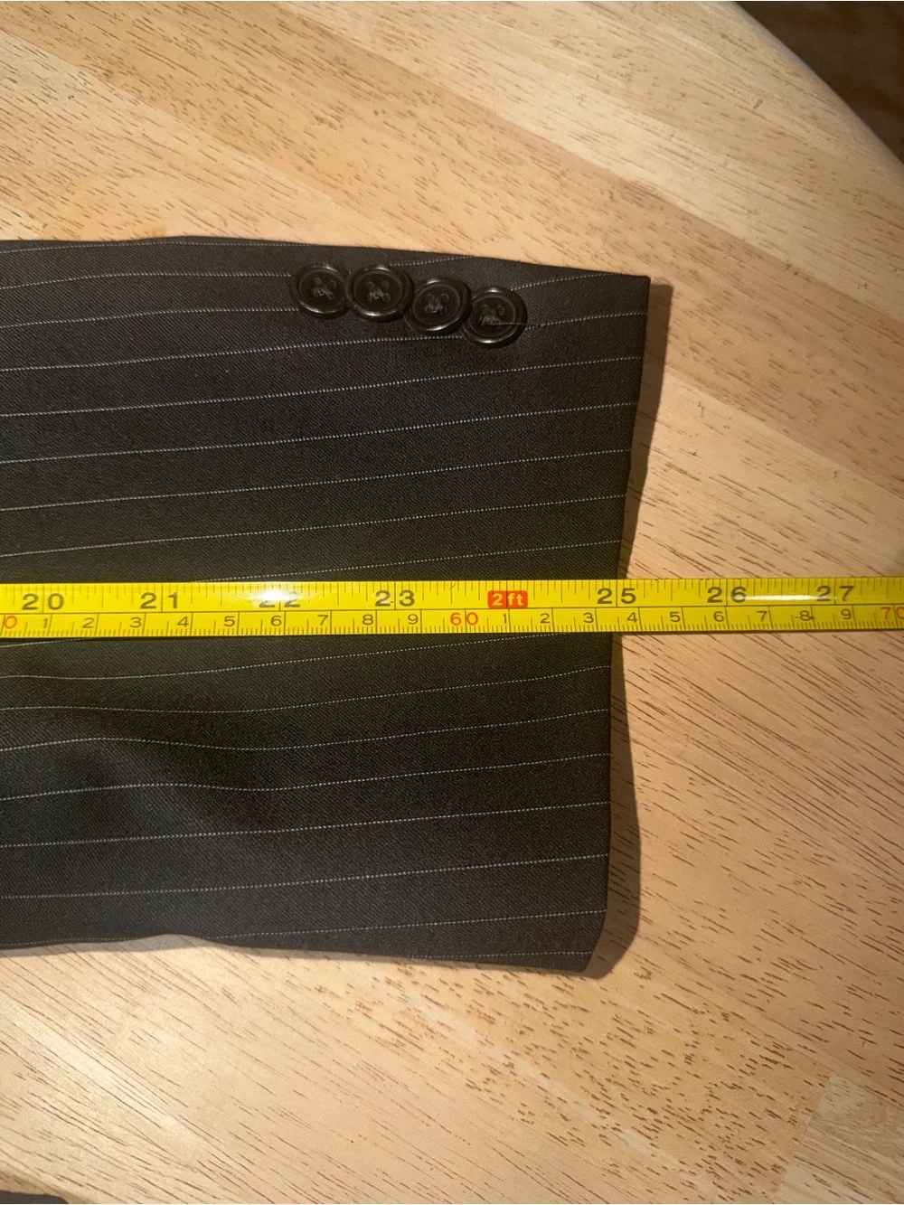 LORO PIANA Super 120 Daniel Cremieux Men 46R Sport Coat Black Stripe Wool Blazer